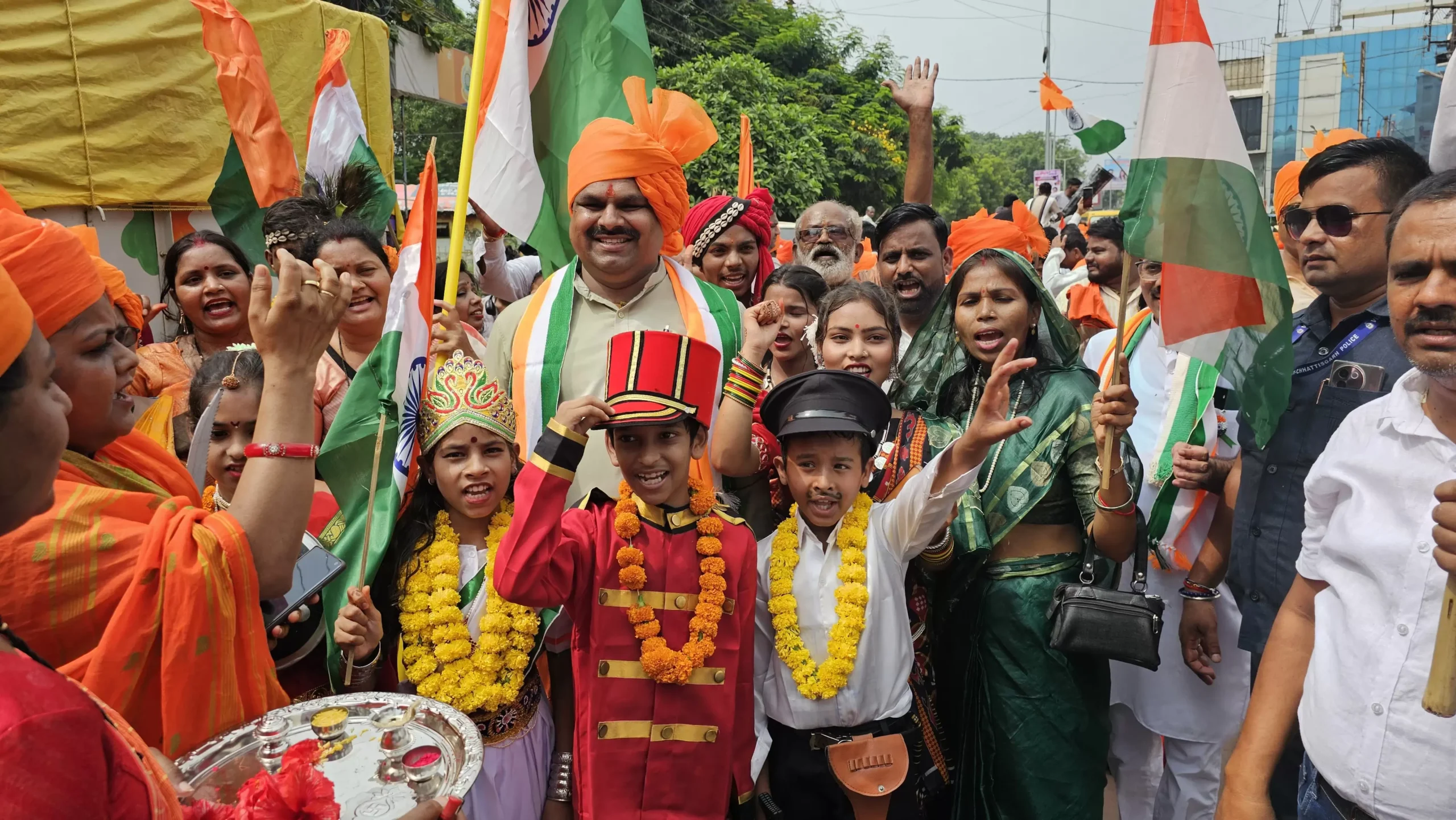 दुर्ग में निकली भव्य तिरंगा यात्रा, देशभक्ति के रंग में रंगा पूरा शहर  गजेन्द्र यादव