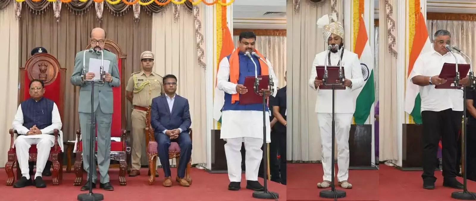 गजेन्द्र, राजेश व खुशवंत ने नये मंत्री के रूप में ली शपथ