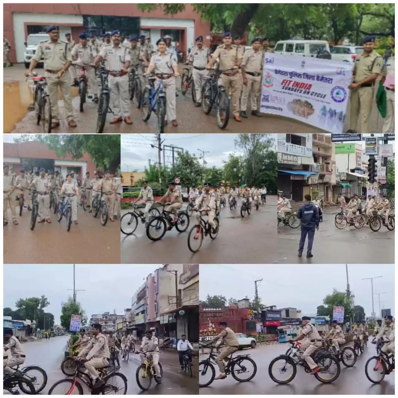 फिटनेस को बढ़ावा देने के लिए बेमेतरा पुलिस ने पुलिस कंट्रोल रूम में फिट इंडिया संडे ऑन साइकिल का किया आयोजन