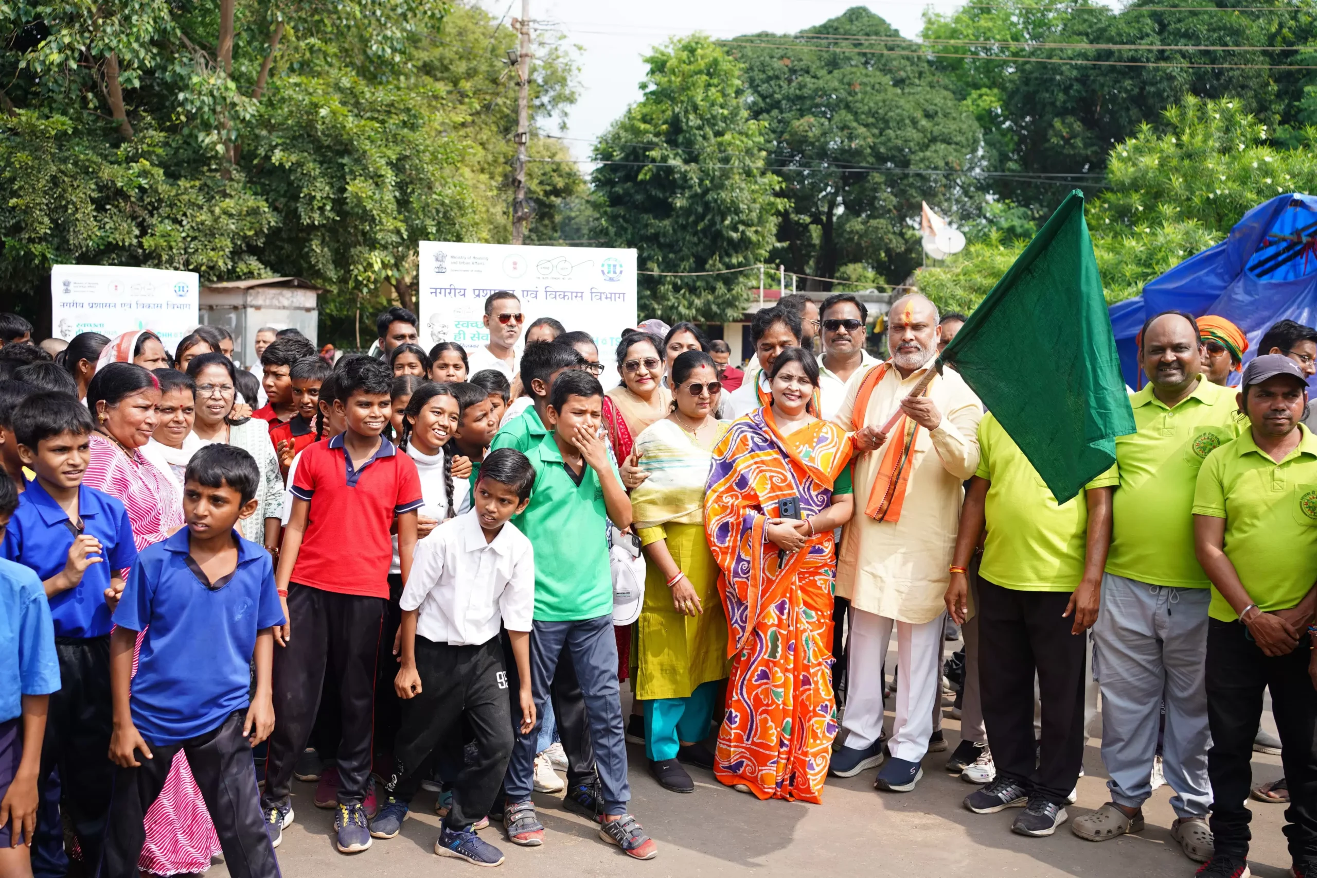 रिसाली में सेवा पखवाड़ा कार्यक्रम अंतर्गत हुआ हाफ मैराथन दौड़ का आयोजन