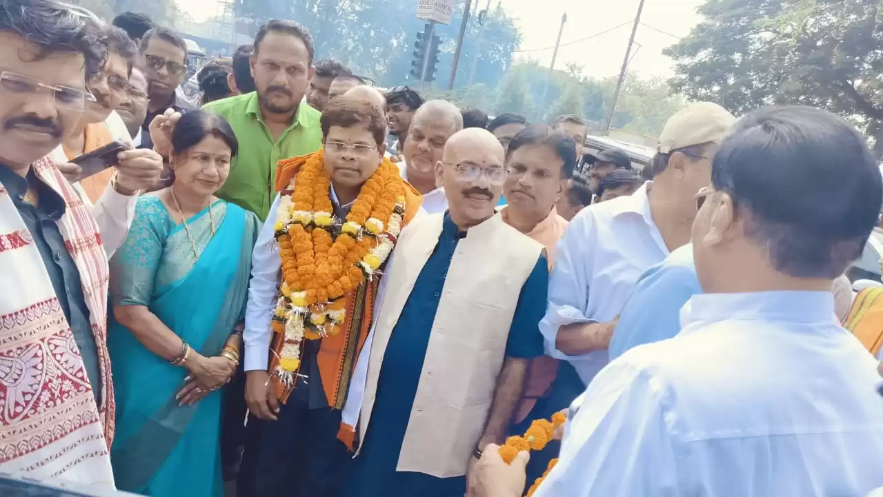 भारतीय जनता पार्टी पिछड़ा वर्ग मोर्चा प्रदेश अध्यक्ष अशोक साहू का भाजपा जनों ने किया आत्मीय स्वागत