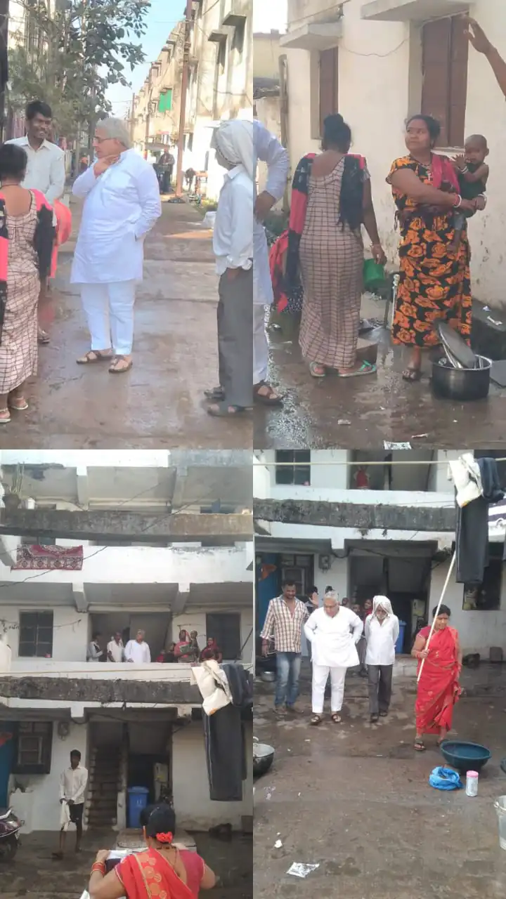 जर्जर आवास, हादसे का खतरा—भगवान भरोसे जिंदगी; हालात देखने पहुँचे वोरा, तुरंत कार्रवाई की मांग