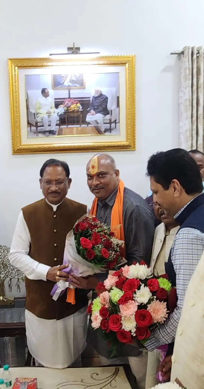 दुर्ग ग्रामीण विधायक ललित चंद्राकर ने मुख्यमंत्री श्री विष्णु देव सायं जी को जन्म दिन की हार्दिक शुभकामनाएं दी