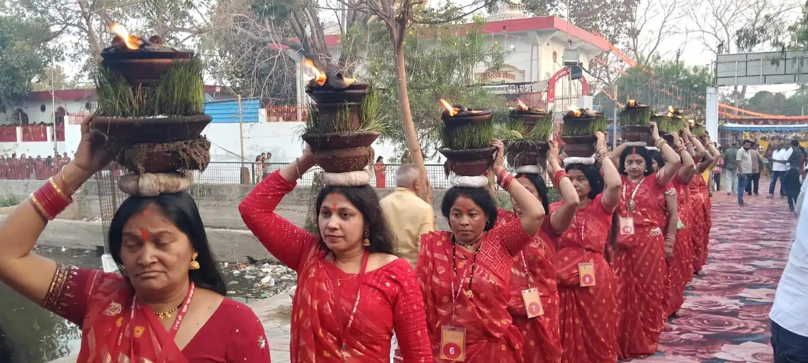 रामनवमी पर शीतला मंदिर में जोत जंवारा, विसर्जन शोभायात्रा में उमड़े श्रद्धालु