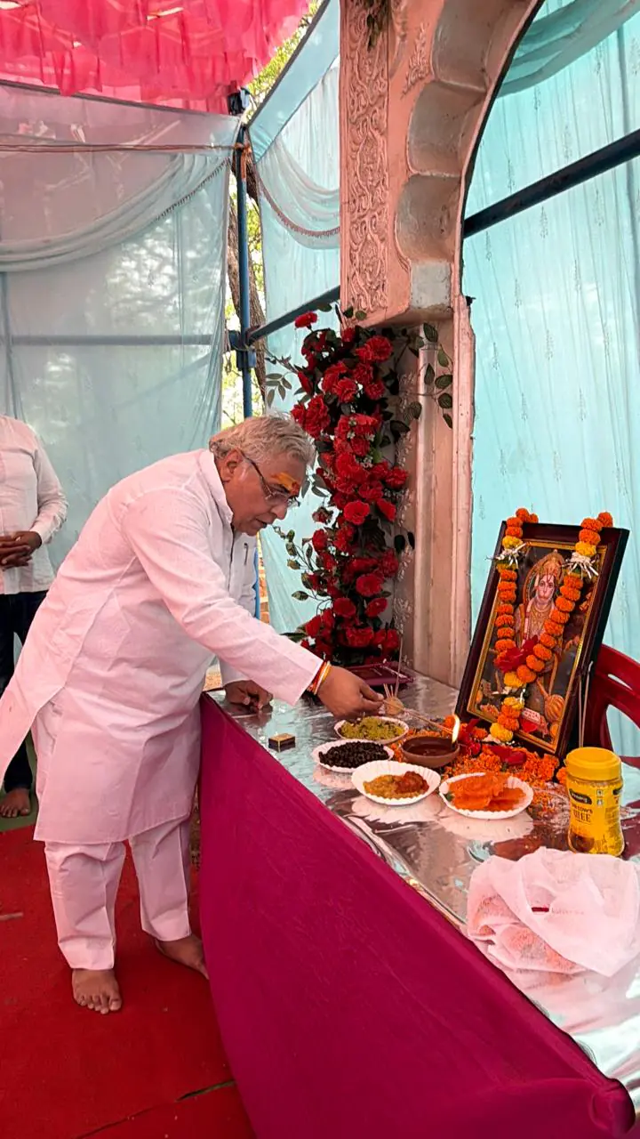 हनुमान जयंती पर अरुण वोरा का शहरभर दौरा, दुर्ग की सुख-समृद्धि के लिए की प्रार्थना