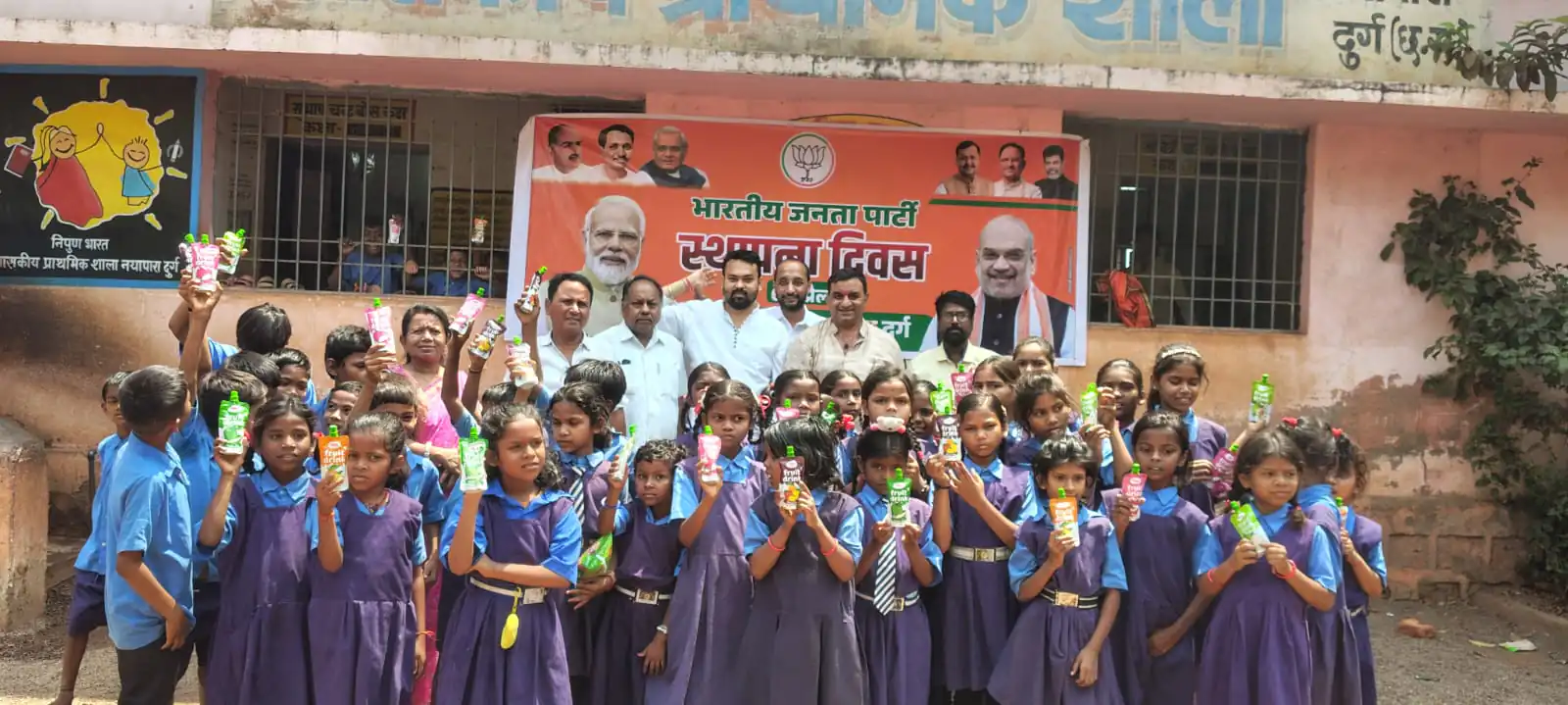 नवीन प्राथमिक शाला पंचशील नगर और चंद्रशेखर आजाद हायर सेकंडरी स्कूल में मनाया स्थापना दिवस