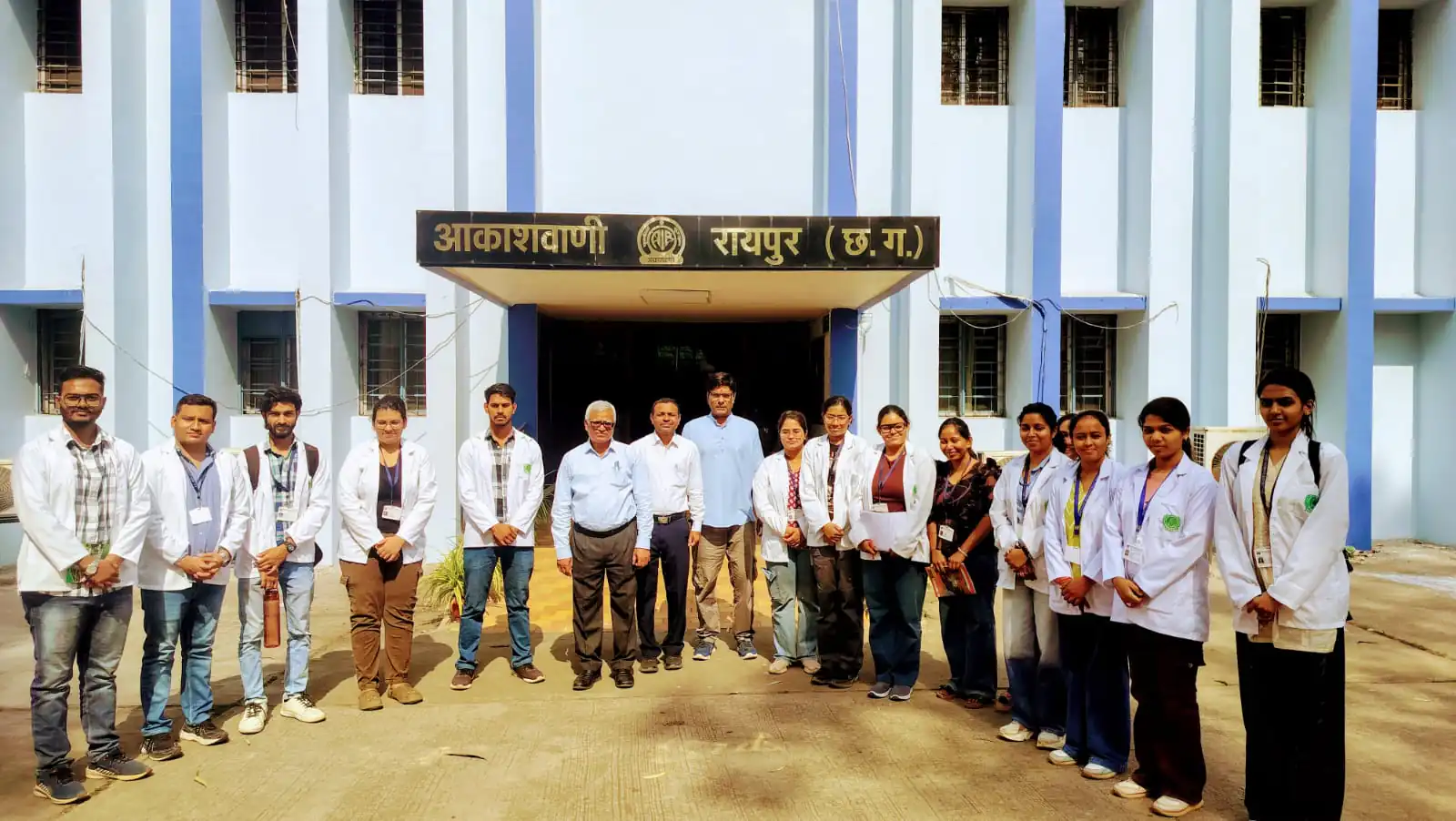 धनोरा कृषि छात्रों ने किया आकाशवाणी रायपुर का भ्रमण