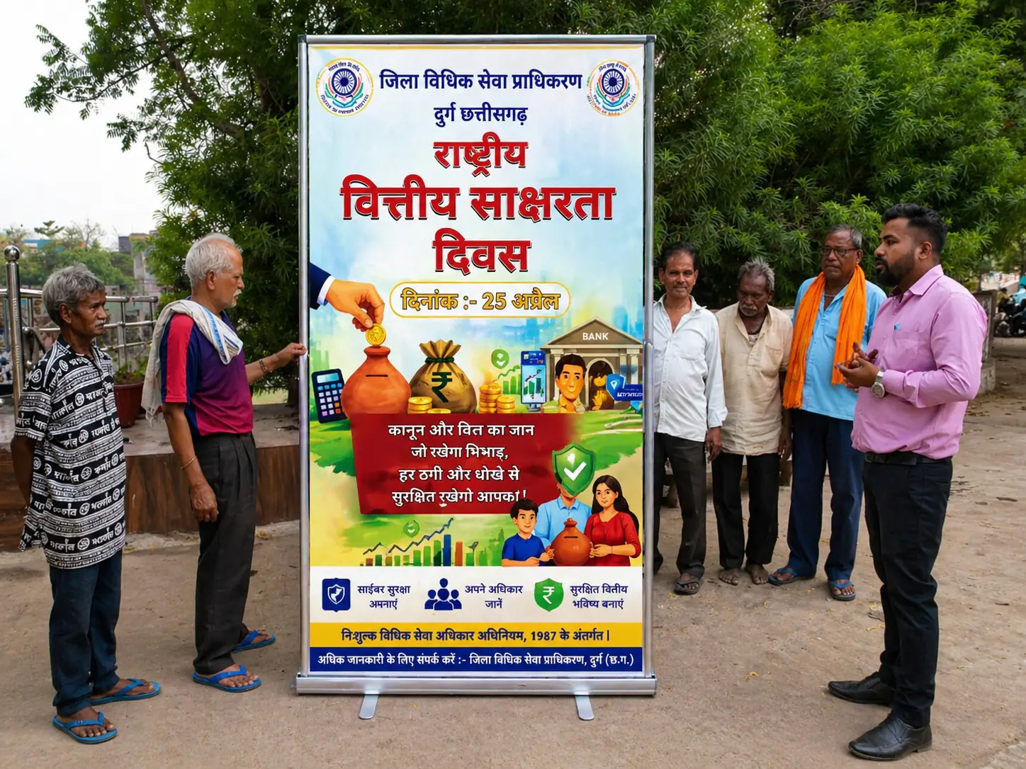 जिला विधिक सेवा प्राधिकरण, दुर्ग के तत्वावधान में राष्ट्रीय वित्तीय साक्षरता दिवस पर जनजागरण अभियान