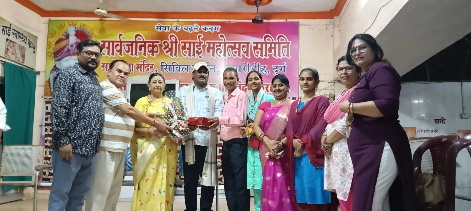 साई मंदिर समिति के अध्यक्ष एवं सचिव का गीतांजलि संगीत महाविद्यालय ने किया अभिनंदन