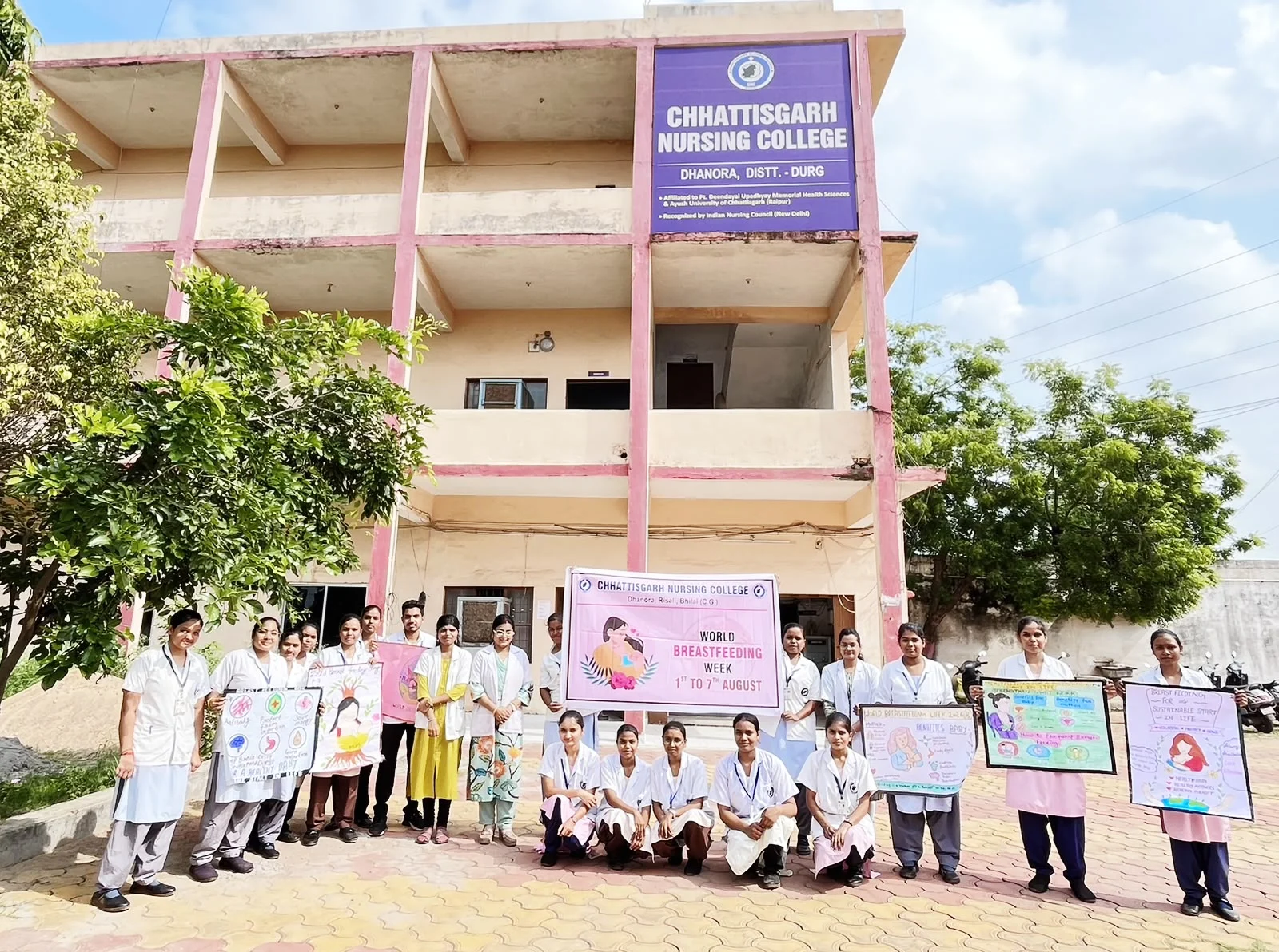 छत्तीसगढ़ नर्सिंग कॉलेज, धनोरा में विश्व स्तनपान सप्ताह का आयोजन