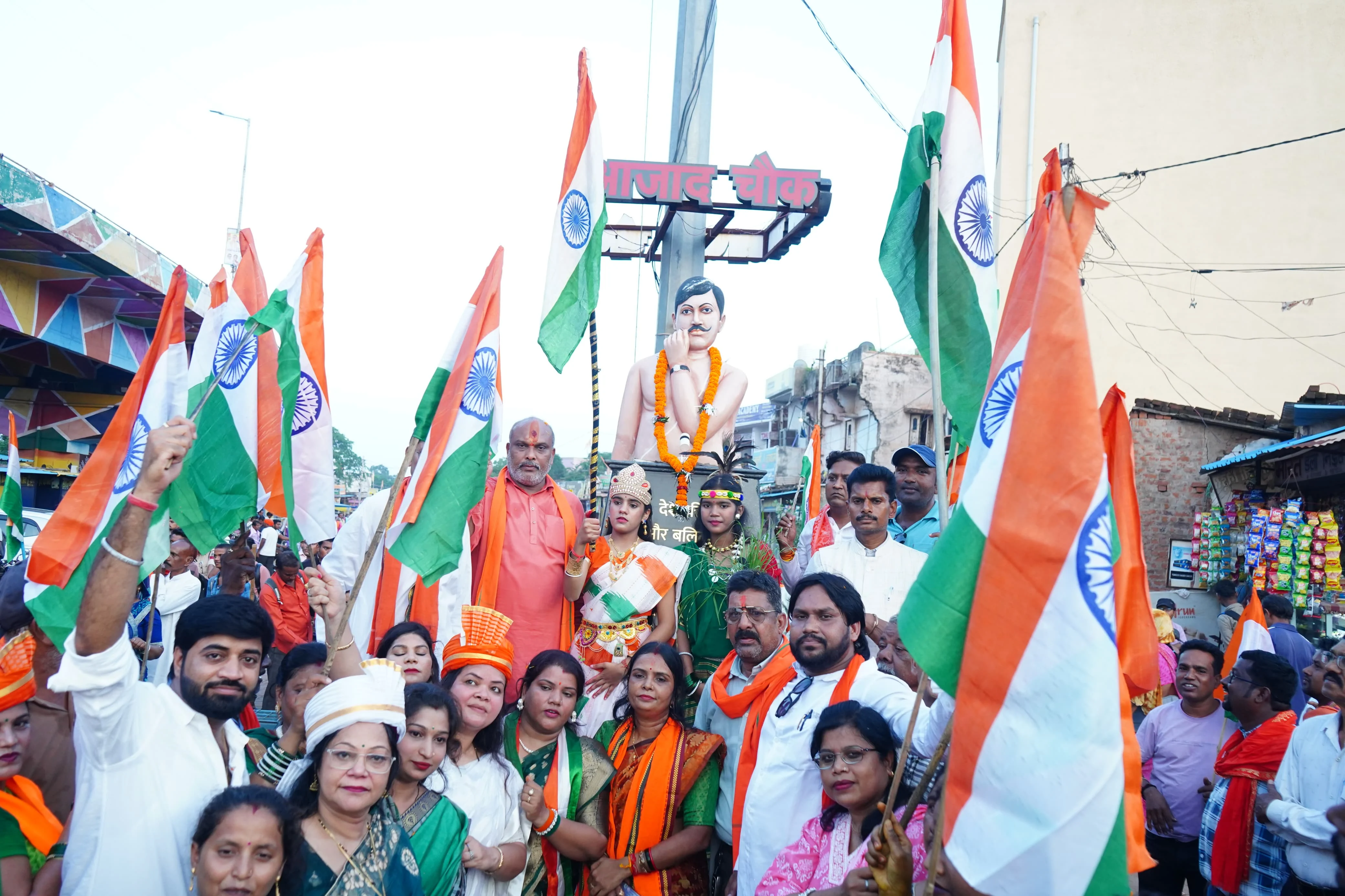 टंकी मरोदा में गूंजा भारत माता की जय, निकली भव्य विशाल तिरंगा यात्रा