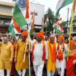 दुर्ग शहर में निकली भव्य तिरंगा यात्रा, राष्ट्रभक्ति के रंग में सराबोर हुआ शहर , जेआरडी स्कूल मैदान से शहीद चौक तक गूंजे