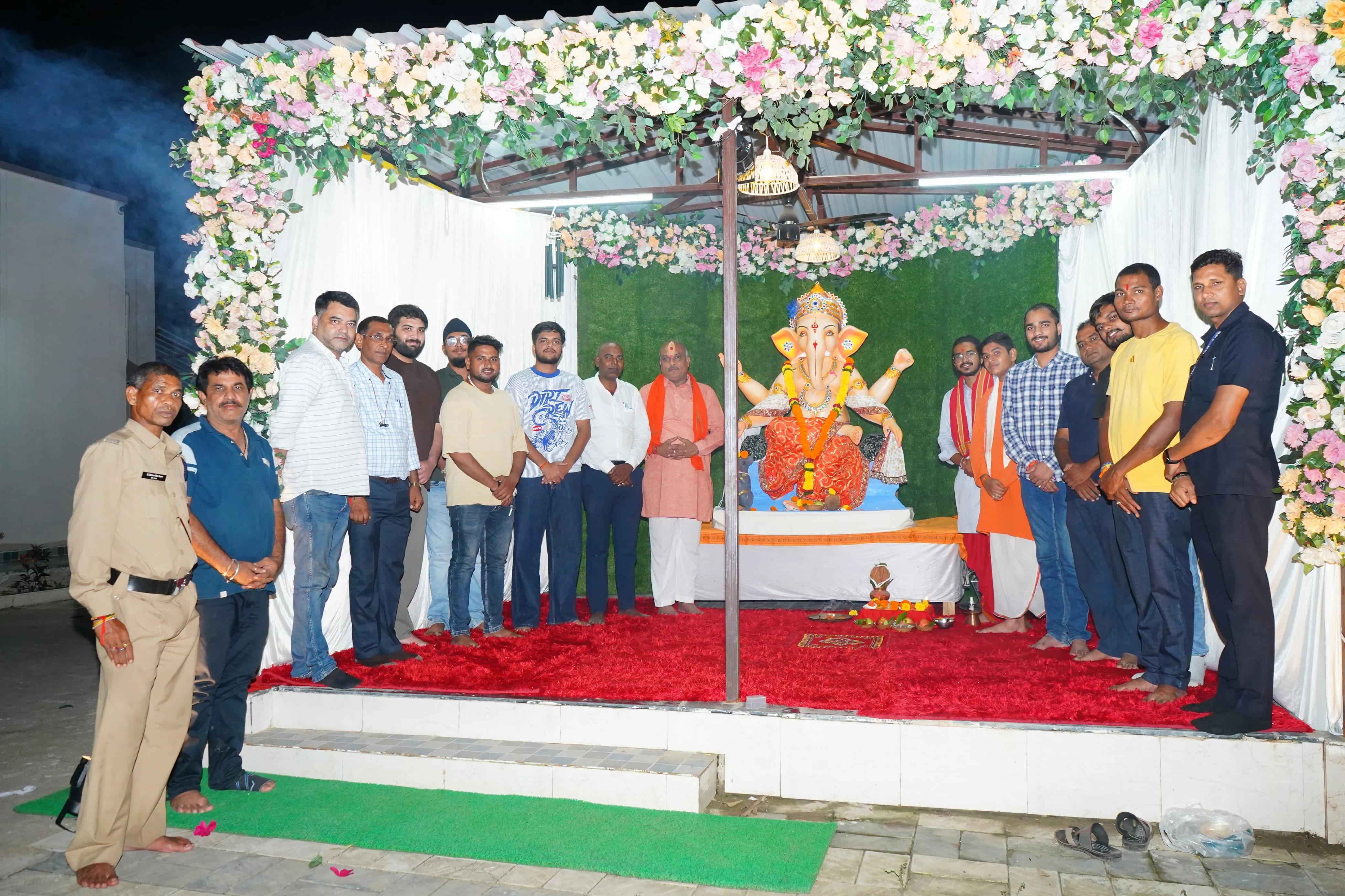 विधायक ललित चंद्राकर निवास में विराजे भगवान गणेश