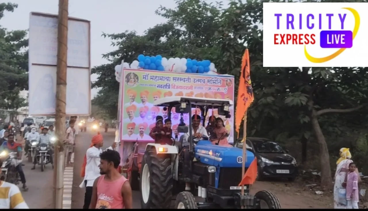 साजा में निकली मां सरस्वती की विसर्जन यात्रा