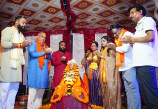 अयोध्या में राम मंदिर भूमि पूजन की स्मृति में रिसाली के राधेश्वरी मंदिर में धार्मिक कार्यक्रम संपन्न