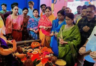 भगवान विश्वकर्मा जयंती पर निगम में पूजा-अर्चना निगम में विराजे कर्म के देवता भगवान विश्वकर्मा