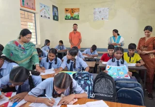 मेरे सपनों का भारत, चित्रकला अभियान में बच्चों ने दिखाई रचनात्मकता, चित्रों में दिखा विकसित भारत का सपना