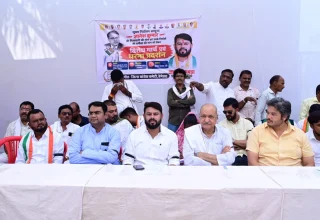 जिला कांग्रेस कमेटी ने किया ज्ञानेश कुमार को लेकर विरोध प्रदर्शन