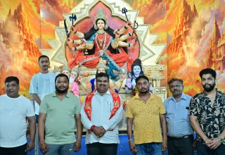 नवरात्रि पर केबिनेट मंत्री गजेन्द्र यादव ने दी शुभकामनाएँ, माता रानी के दर्शन कर दुर्गवासियों की सुख-समृद्धि की कामना की