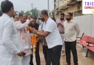 बेमेतरा विधायक दीपेश साहू के निवास स्थान में भाजपा के संगठन महामंत्री पवन साय पहुंचे 